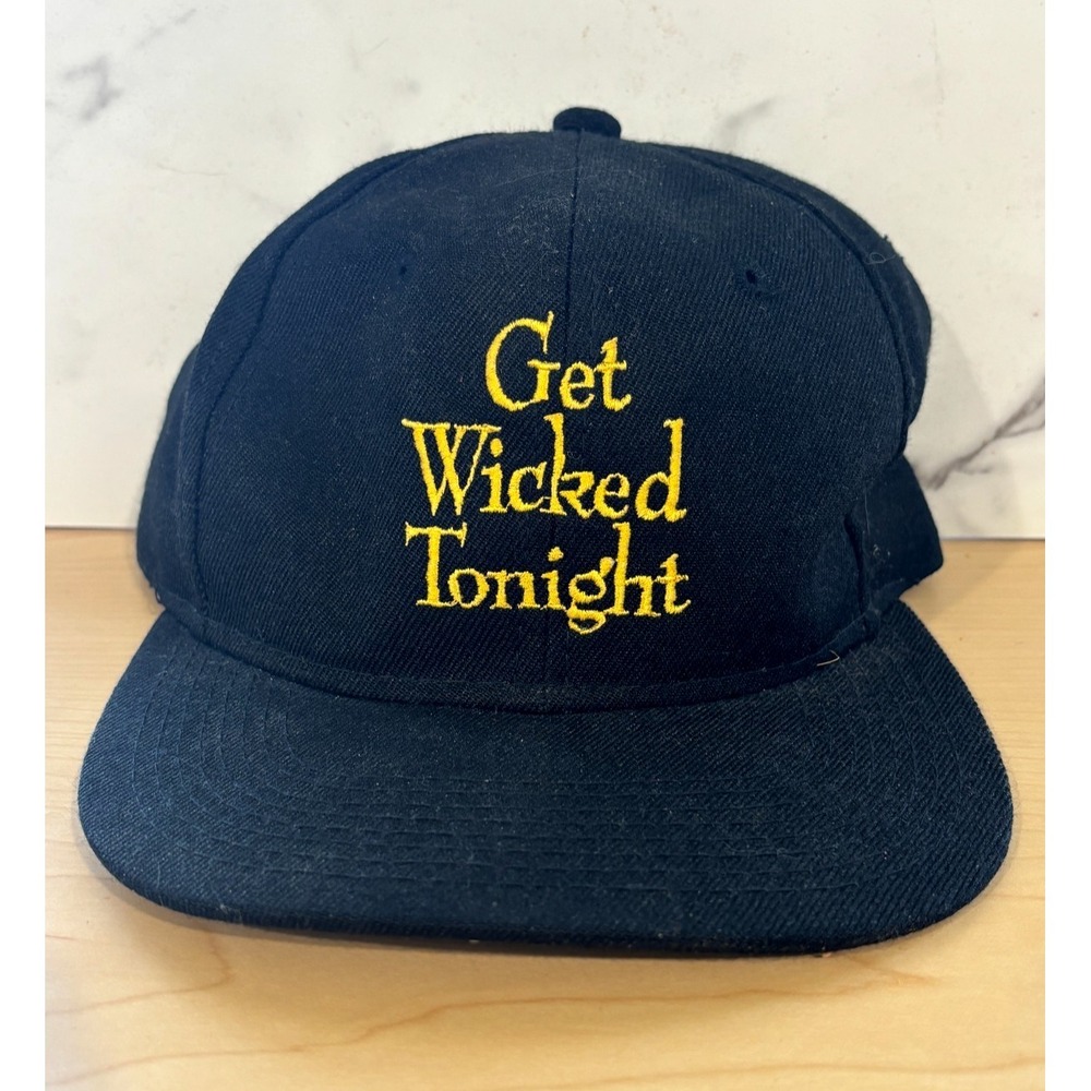 Vintage Pete's Wicked Ale Lager Get Wicked Tonight Snapback Beer Hat Black Cap